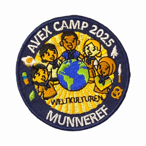 Printed jamboree scene patch